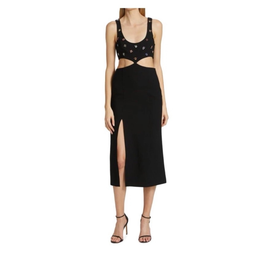 Cinq à Sept Black Quinny Embellished Dress